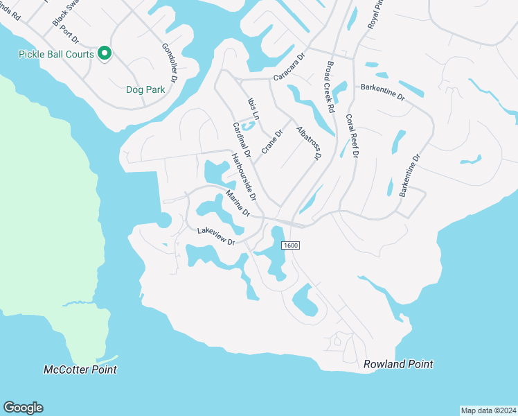 map of restaurants, bars, coffee shops, grocery stores, and more near 1410 Harbourside Drive in New Bern