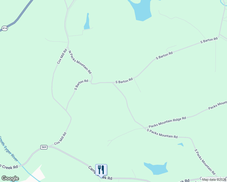 map of restaurants, bars, coffee shops, grocery stores, and more near 450 South Packs Mountain Road in Taylors