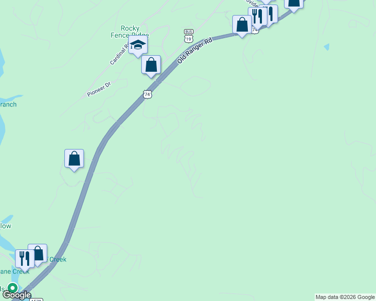 map of restaurants, bars, coffee shops, grocery stores, and more near 729 Canterbury Road in Murphy