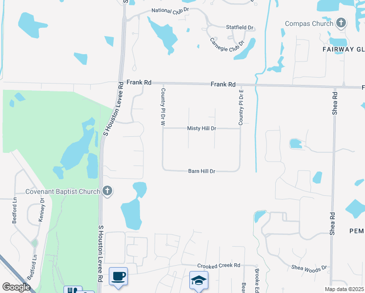 map of restaurants, bars, coffee shops, grocery stores, and more near 3053 Green Fairway Cove North in Collierville
