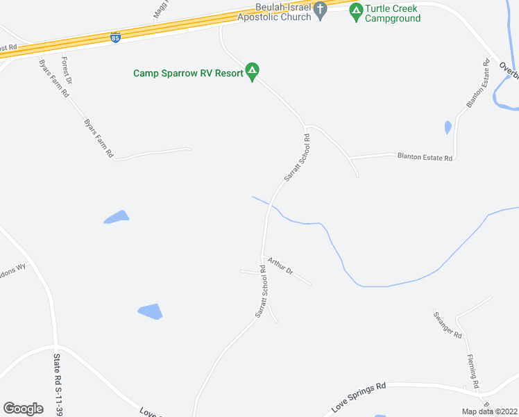 map of restaurants, bars, coffee shops, grocery stores, and more near 398 Sarratt School Road in Gaffney