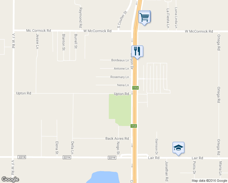 map of restaurants, bars, coffee shops, grocery stores, and more near 7510 Upton Road in Amarillo