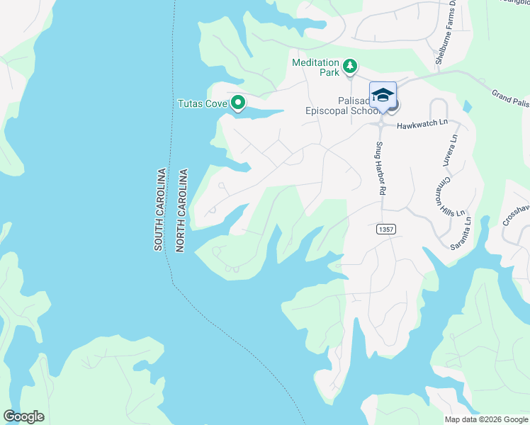 map of restaurants, bars, coffee shops, grocery stores, and more near 16631 Harbor View Road in Charlotte