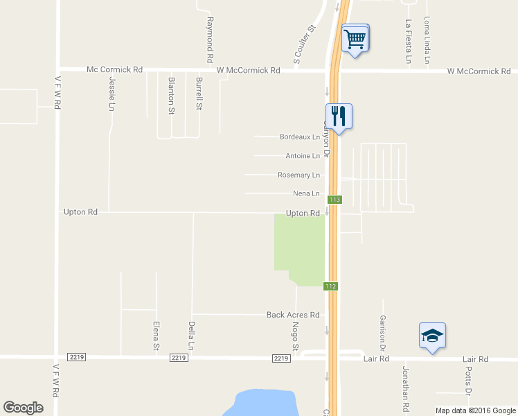 map of restaurants, bars, coffee shops, grocery stores, and more near 7610 Upton Road in Amarillo