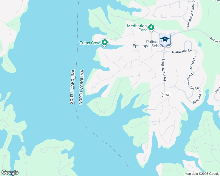 map of restaurants, bars, coffee shops, grocery stores, and more near 16631 Harbor View Road in Charlotte