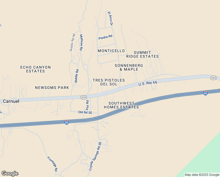 map of restaurants, bars, coffee shops, grocery stores, and more near 143 U.S. Route 66 in Albuquerque