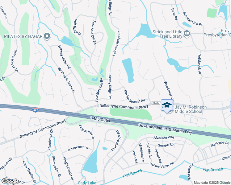 map of restaurants, bars, coffee shops, grocery stores, and more near 10619 Kennel Lane in Charlotte