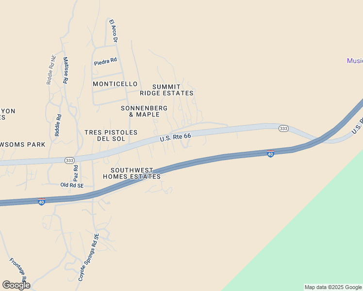 map of restaurants, bars, coffee shops, grocery stores, and more near 180 U.S. Route 66 in Albuquerque