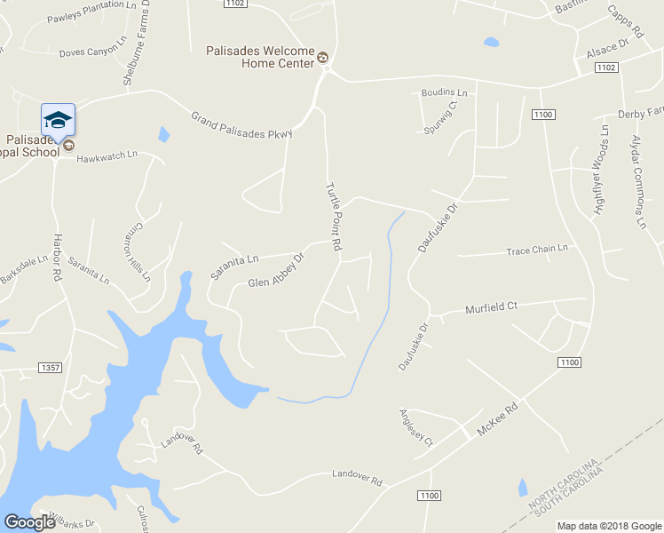 map of restaurants, bars, coffee shops, grocery stores, and more near 16639 Turtle Point Road in Charlotte