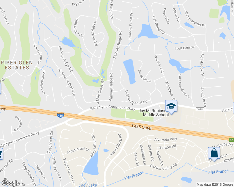 map of restaurants, bars, coffee shops, grocery stores, and more near 10619 Kennel Lane in Charlotte