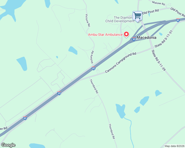 map of restaurants, bars, coffee shops, grocery stores, and more near 6301 Cannons Campground Road in Cowpens