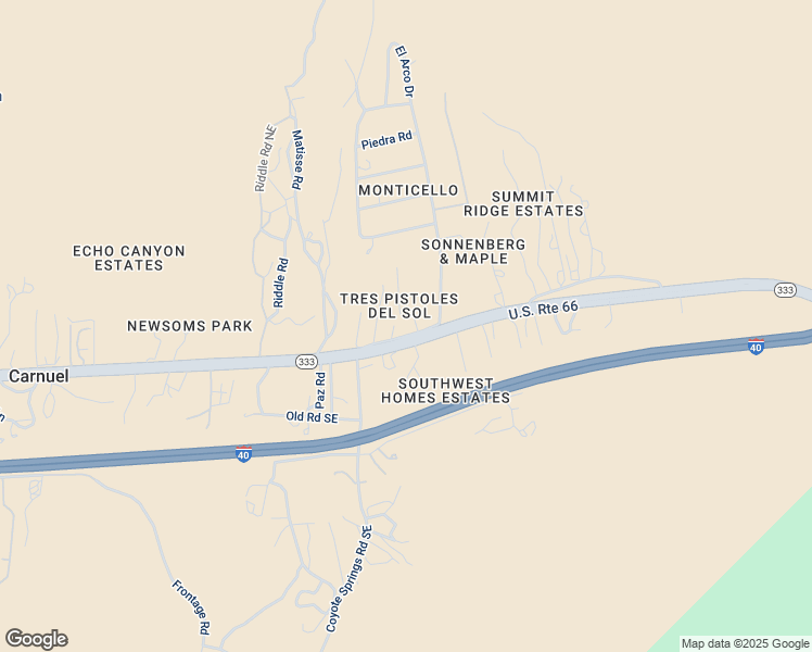 map of restaurants, bars, coffee shops, grocery stores, and more near 143 U.S. Route 66 in Albuquerque