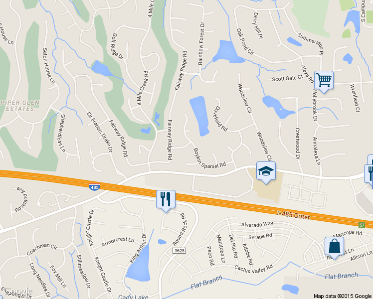 map of restaurants, bars, coffee shops, grocery stores, and more near 10607 Kennel Lane in Charlotte