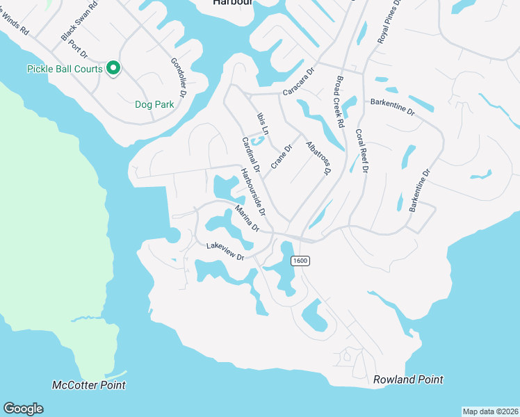 map of restaurants, bars, coffee shops, grocery stores, and more near 1204 Harbourside Drive in New Bern