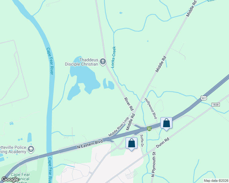 map of restaurants, bars, coffee shops, grocery stores, and more near 907 River Road in Fayetteville