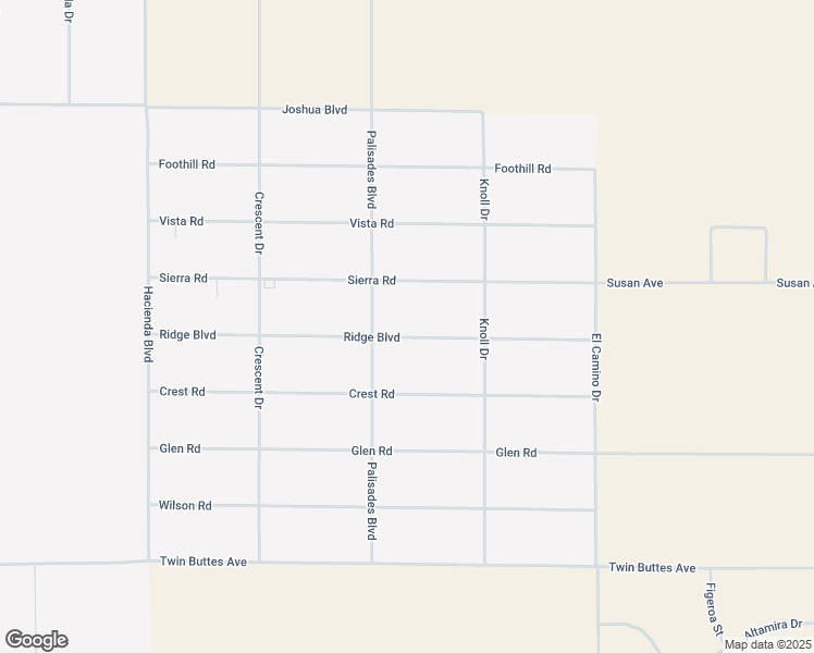map of restaurants, bars, coffee shops, grocery stores, and more near 10355 Ridge Boulevard in California City