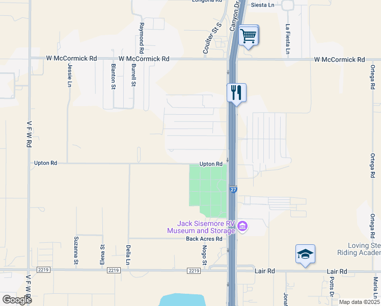 map of restaurants, bars, coffee shops, grocery stores, and more near 7510 Upton Rd in Amarillo