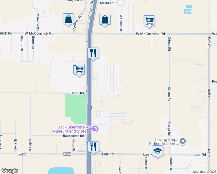 map of restaurants, bars, coffee shops, grocery stores, and more near 1238 Casa Grande Street in Amarillo