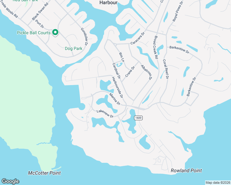map of restaurants, bars, coffee shops, grocery stores, and more near 1204 Harbourside Drive in New Bern