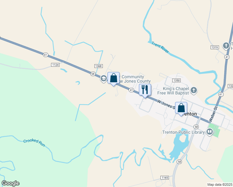 map of restaurants, bars, coffee shops, grocery stores, and more near 600 Iris Lane in Trenton