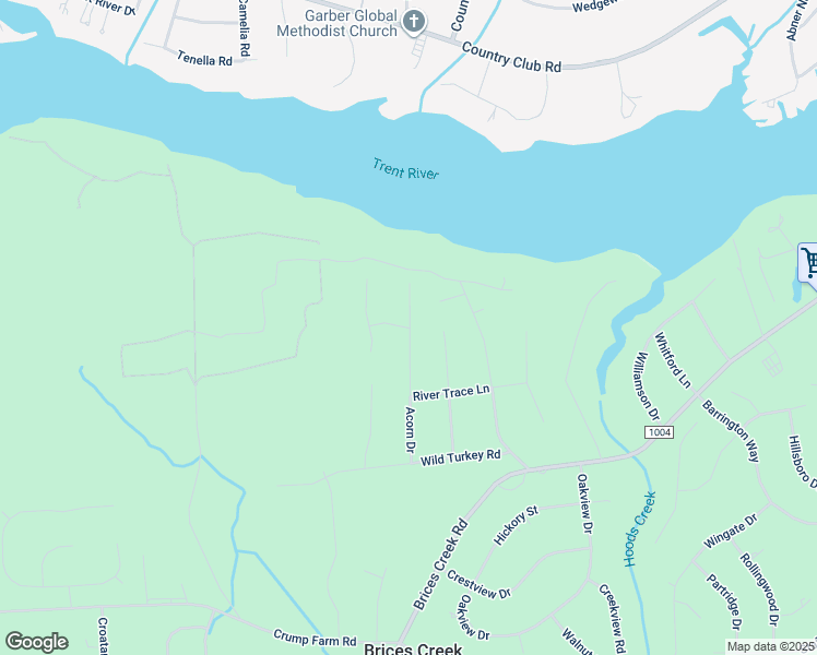 map of restaurants, bars, coffee shops, grocery stores, and more near 102 Pheasant Drive in New Bern
