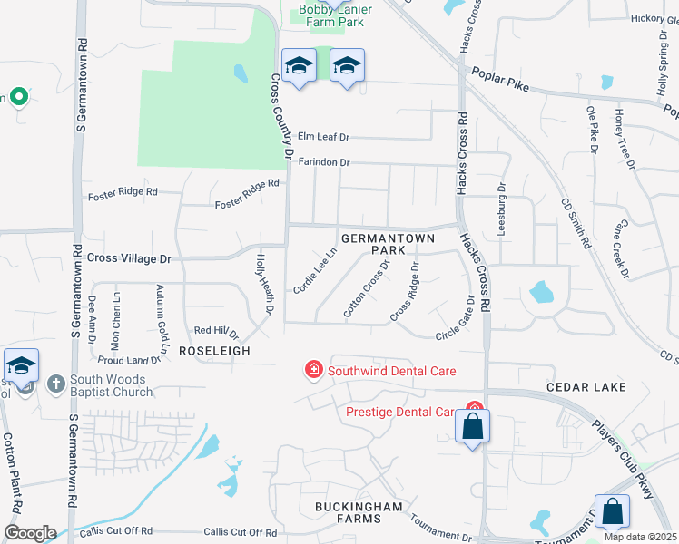 map of restaurants, bars, coffee shops, grocery stores, and more near 7892 Cross Pike Drive in Germantown