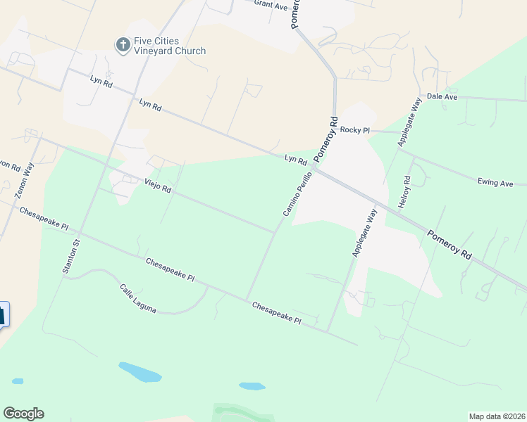 map of restaurants, bars, coffee shops, grocery stores, and more near 462 Camino Perillo in Arroyo Grande