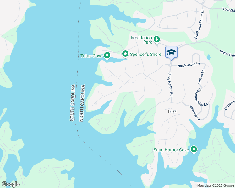 map of restaurants, bars, coffee shops, grocery stores, and more near 16411 Cozy Cove Road in Charlotte