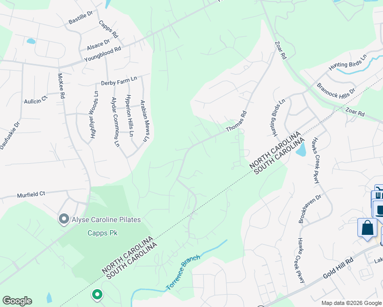 map of restaurants, bars, coffee shops, grocery stores, and more near in Charlotte