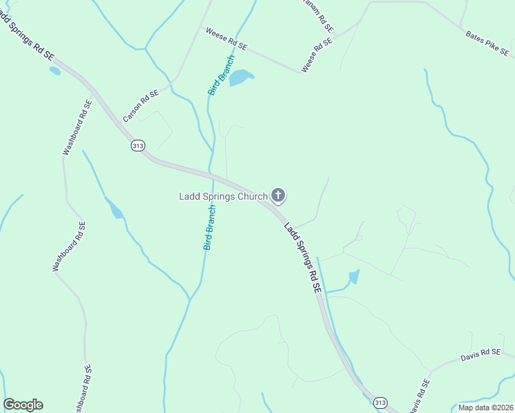 map of restaurants, bars, coffee shops, grocery stores, and more near 2476 Ladd Springs Rd SE in Bradley