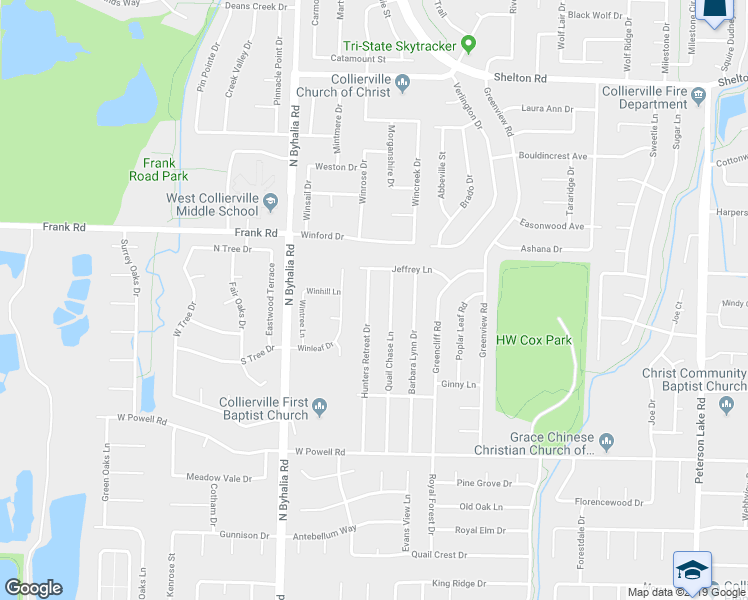 map of restaurants, bars, coffee shops, grocery stores, and more near 994 Hunters Retreat Street in Collierville