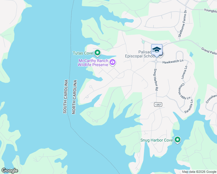 map of restaurants, bars, coffee shops, grocery stores, and more near 16411 Cozy Cove Road in Charlotte