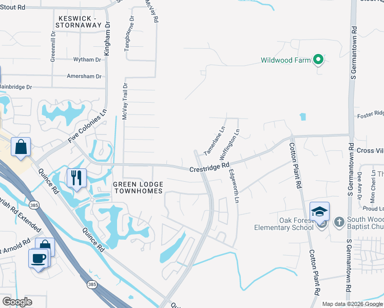 map of restaurants, bars, coffee shops, grocery stores, and more near 2987 Riverdale Road in Memphis