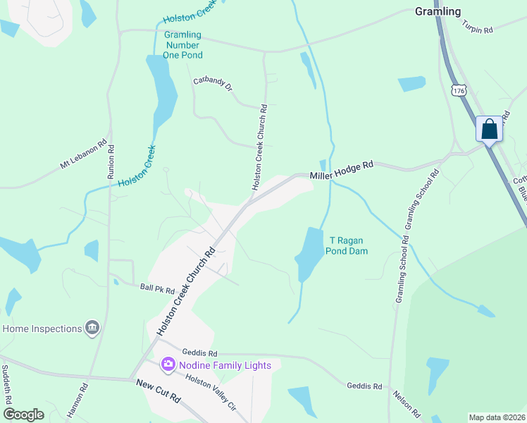 map of restaurants, bars, coffee shops, grocery stores, and more near 651 State Road S-42-904 in Inman
