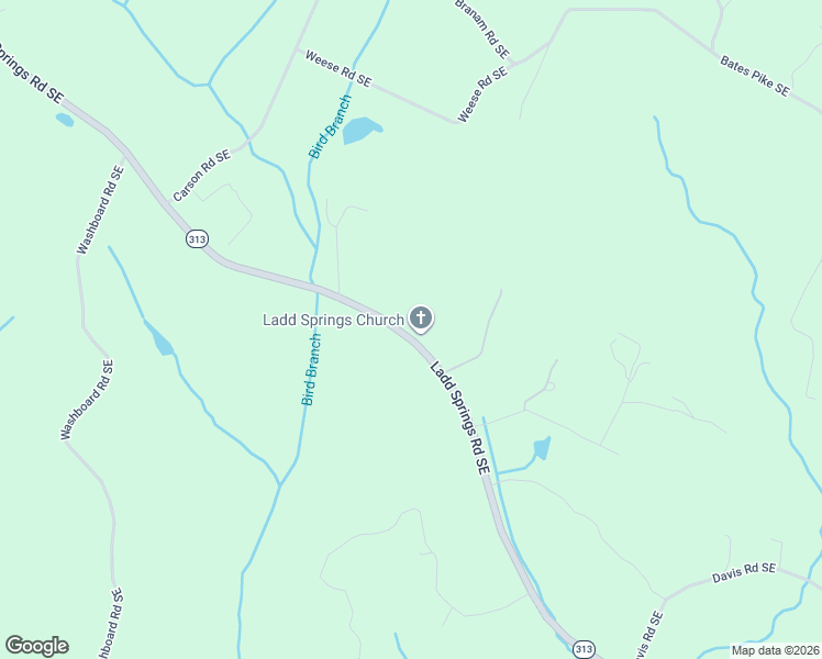 map of restaurants, bars, coffee shops, grocery stores, and more near 2485 Ladd Springs Road Southeast in Old Fort