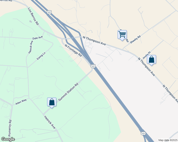 map of restaurants, bars, coffee shops, grocery stores, and more near 220 Summit Station Road in Arroyo Grande