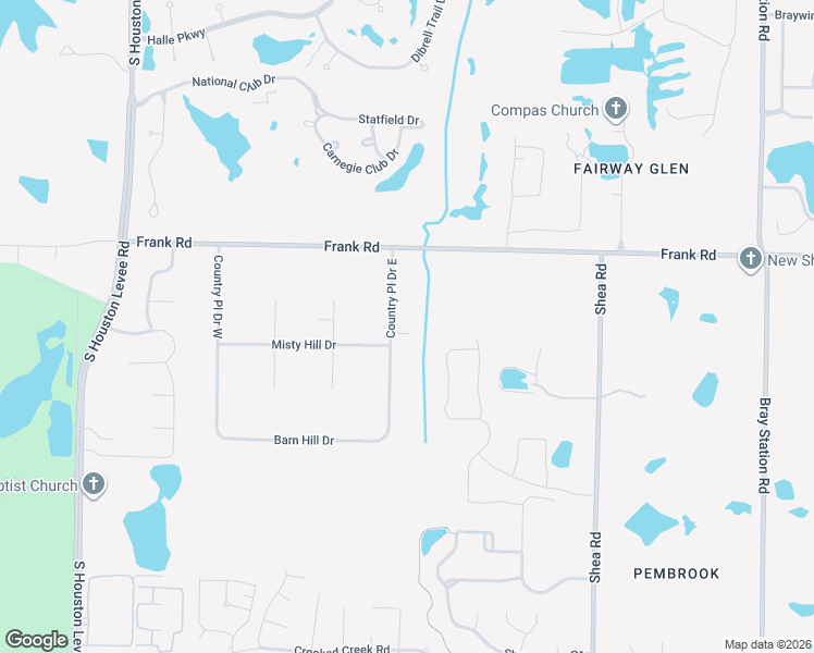 map of restaurants, bars, coffee shops, grocery stores, and more near 2992 Country Place Drive East in Collierville