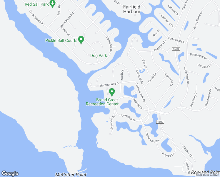 map of restaurants, bars, coffee shops, grocery stores, and more near 6122 Harbourside Drive in New Bern