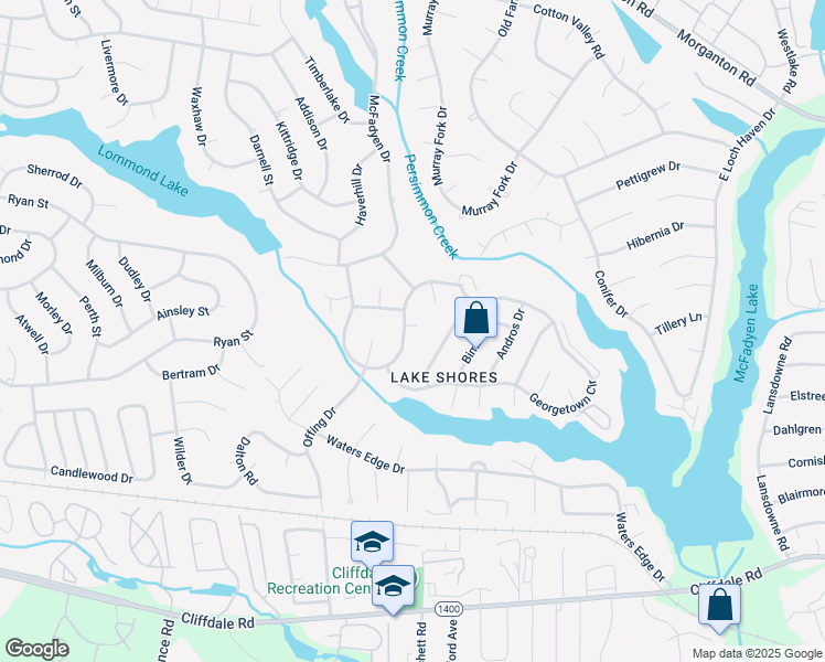 map of restaurants, bars, coffee shops, grocery stores, and more near 372 Bahama Loop in Fayetteville