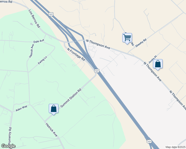 map of restaurants, bars, coffee shops, grocery stores, and more near 220 Summit Station Road in Arroyo Grande