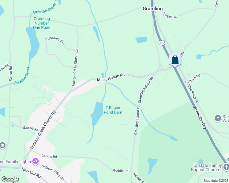 map of restaurants, bars, coffee shops, grocery stores, and more near 401 State Road S-42-904 in Inman