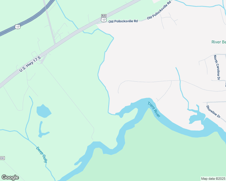 map of restaurants, bars, coffee shops, grocery stores, and more near 453 Gatewood Drive in New Bern
