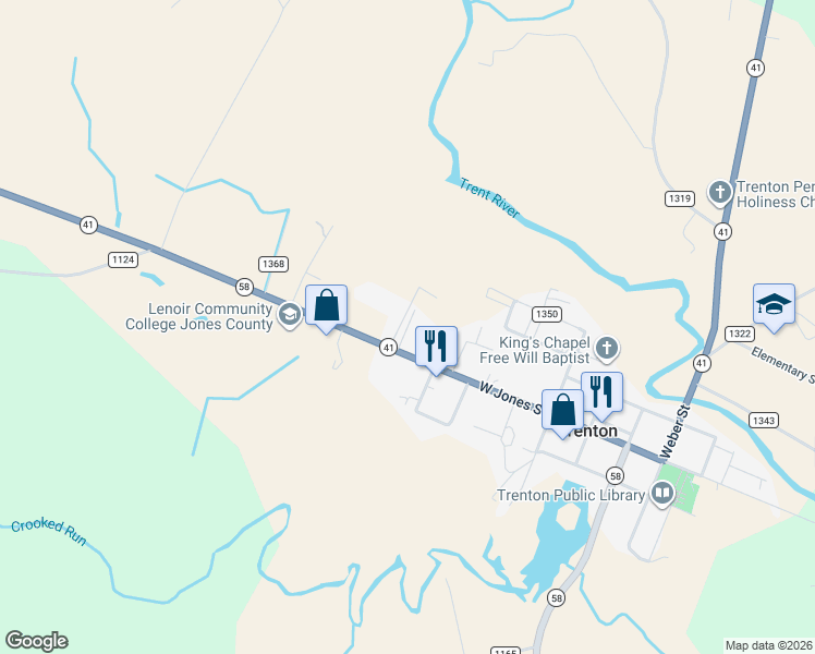 map of restaurants, bars, coffee shops, grocery stores, and more near 100-154 Magnolia Lane in Trenton