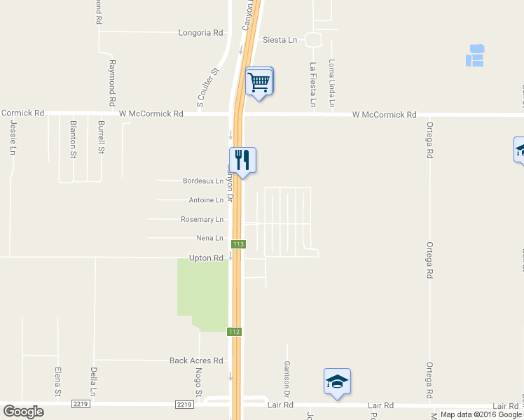 map of restaurants, bars, coffee shops, grocery stores, and more near 1015 Tempe Street in Amarillo