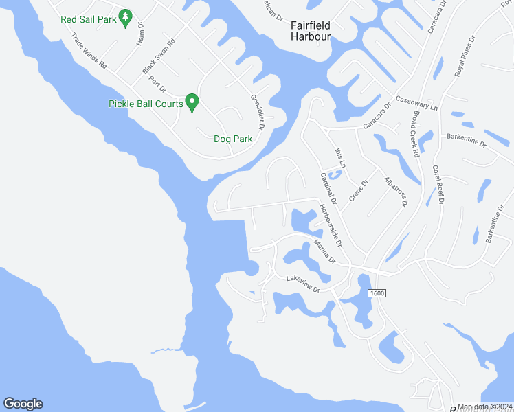 map of restaurants, bars, coffee shops, grocery stores, and more near 6220 Harbourside Drive in New Bern