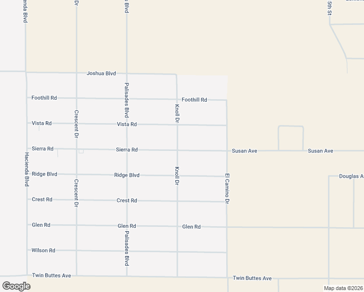 map of restaurants, bars, coffee shops, grocery stores, and more near Sierra Road in California City