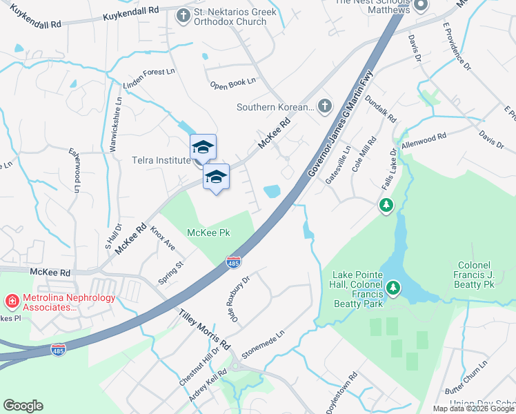 map of restaurants, bars, coffee shops, grocery stores, and more near 5015 Tribecca Street in Charlotte
