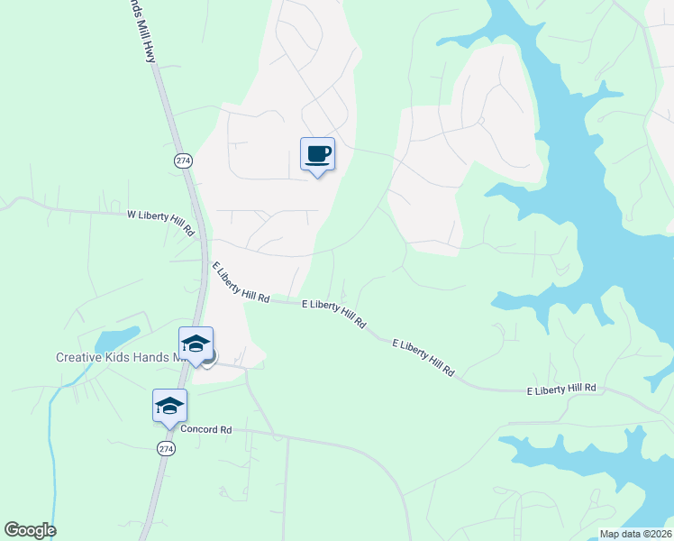map of restaurants, bars, coffee shops, grocery stores, and more near 5312 East Liberty Hill Road in York