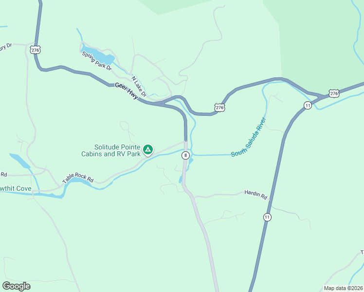 map of restaurants, bars, coffee shops, grocery stores, and more near 18 Table Rock Road in Cleveland