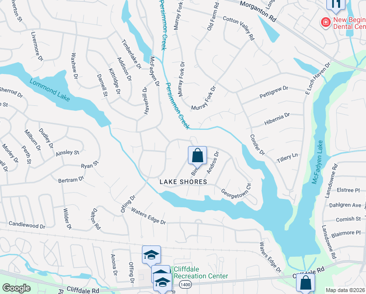 map of restaurants, bars, coffee shops, grocery stores, and more near 404 Bahama Loop in Fayetteville